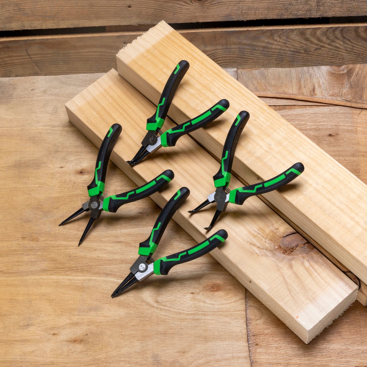 Rikä 4pc 7-inch High Leverage Circlip Pliers Set